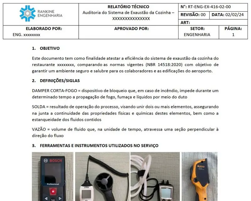 Auditoria e Análises – obra 1 – Rankine Engenharia São Paulo